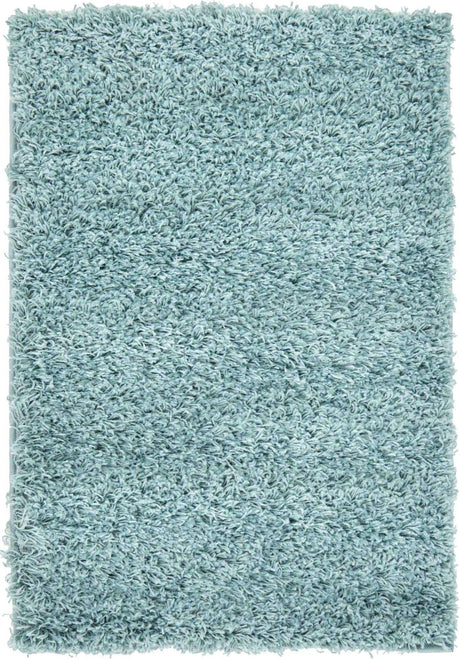 Light Slate Blue 2' x 3' 1 Solid Shag Rectangle Area Rug Thick Soft Touch Fluffy & Plush Shaggy Pile