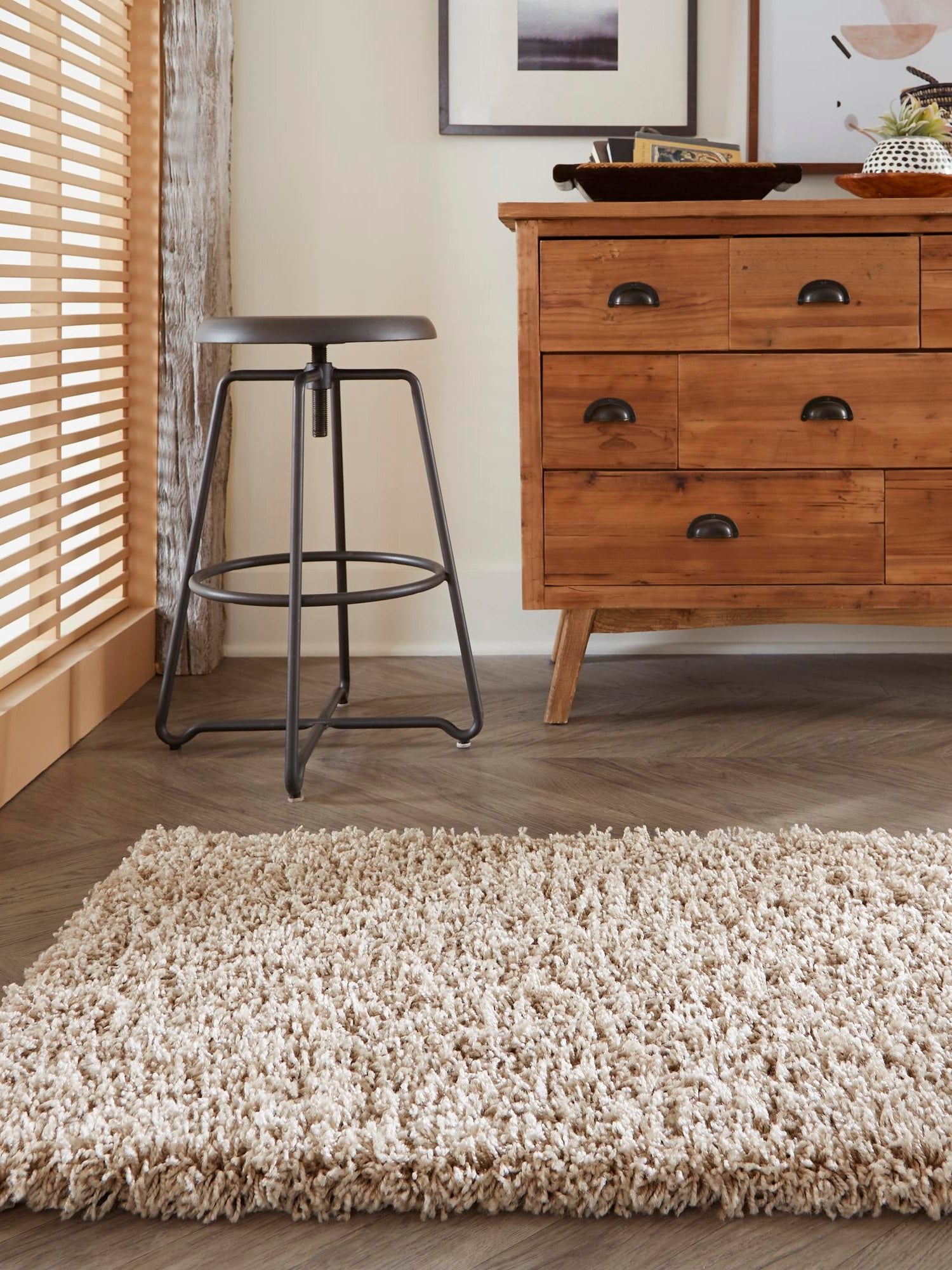 Taupe 2' 7 x 13' 1 Solid Shag Runner Area Rug Thick Soft Touch Fluffy & Plush Shaggy Pile Durable Minimalist Carpet for Classic Interior Design for Sale at Rug Engine