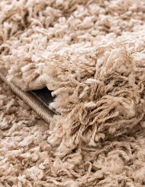 Taupe 2' 2 x 7' Solid Shag Runner Rug