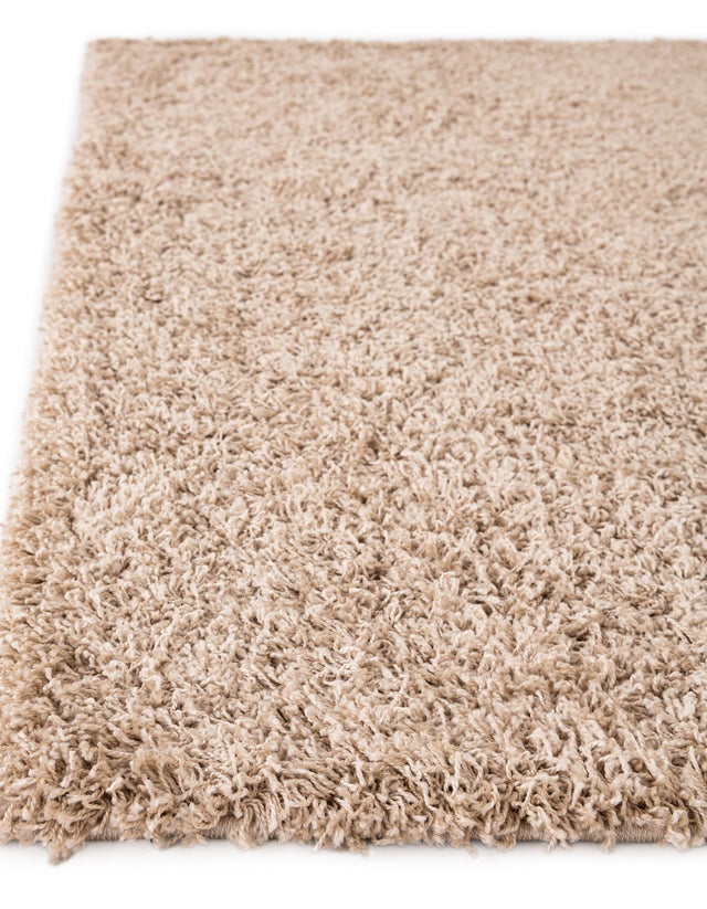 Taupe 2' 2 x 7' Solid Shag Runner Rug