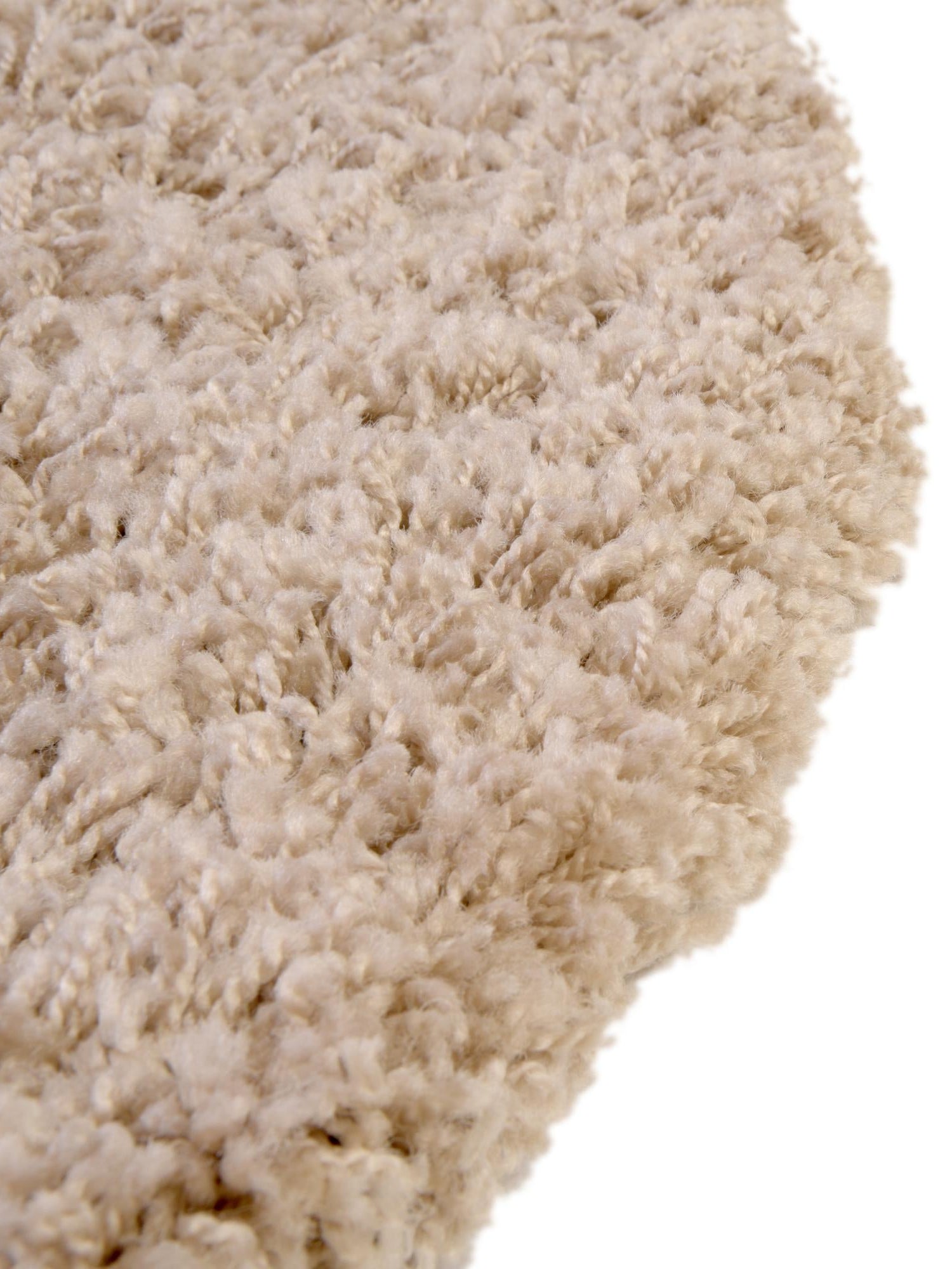 Taupe 4' 1 x 4' 1 Solid Shag Round Area Rug Thick Soft Touch Fluffy & Plush Shaggy Pile Durable Minimalist Carpet for Classic Interior Design for Sale at Rug Engine