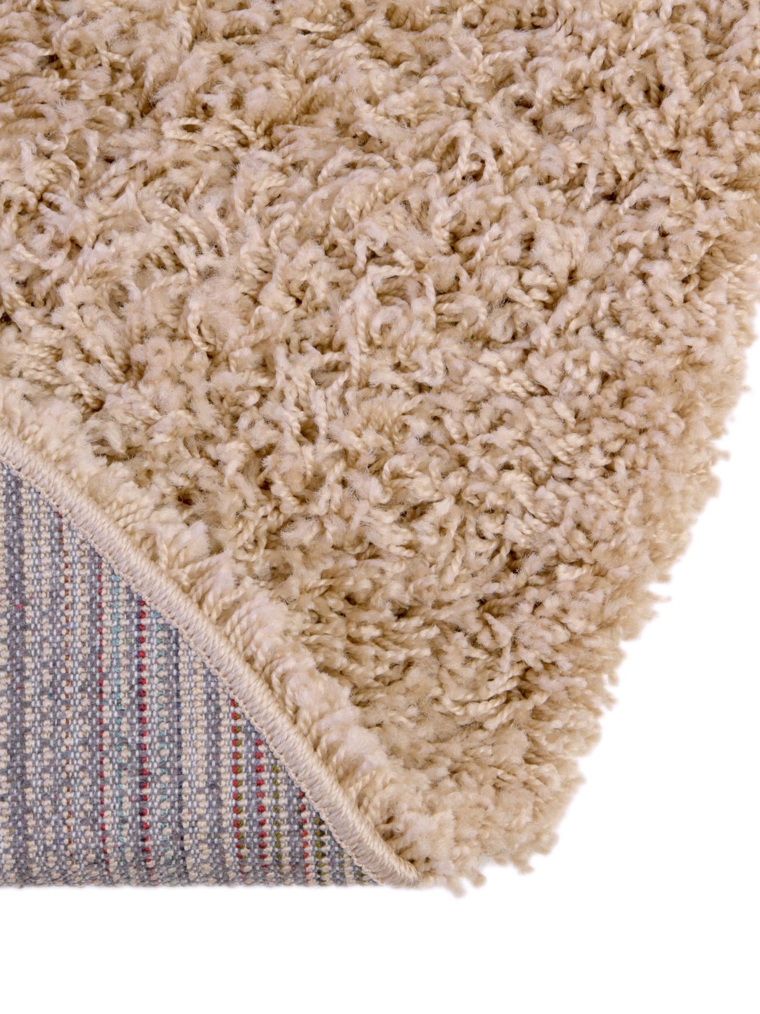 Taupe 4' 1 x 4' 1 Solid Shag Round Area Rug Thick Soft Touch Fluffy & Plush Shaggy Pile Durable Minimalist Carpet for Classic Interior Design for Sale at Rug Engine