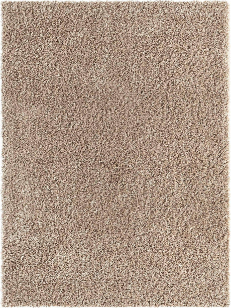 Taupe 9' x 12' Solid Shag Rectangle Rug