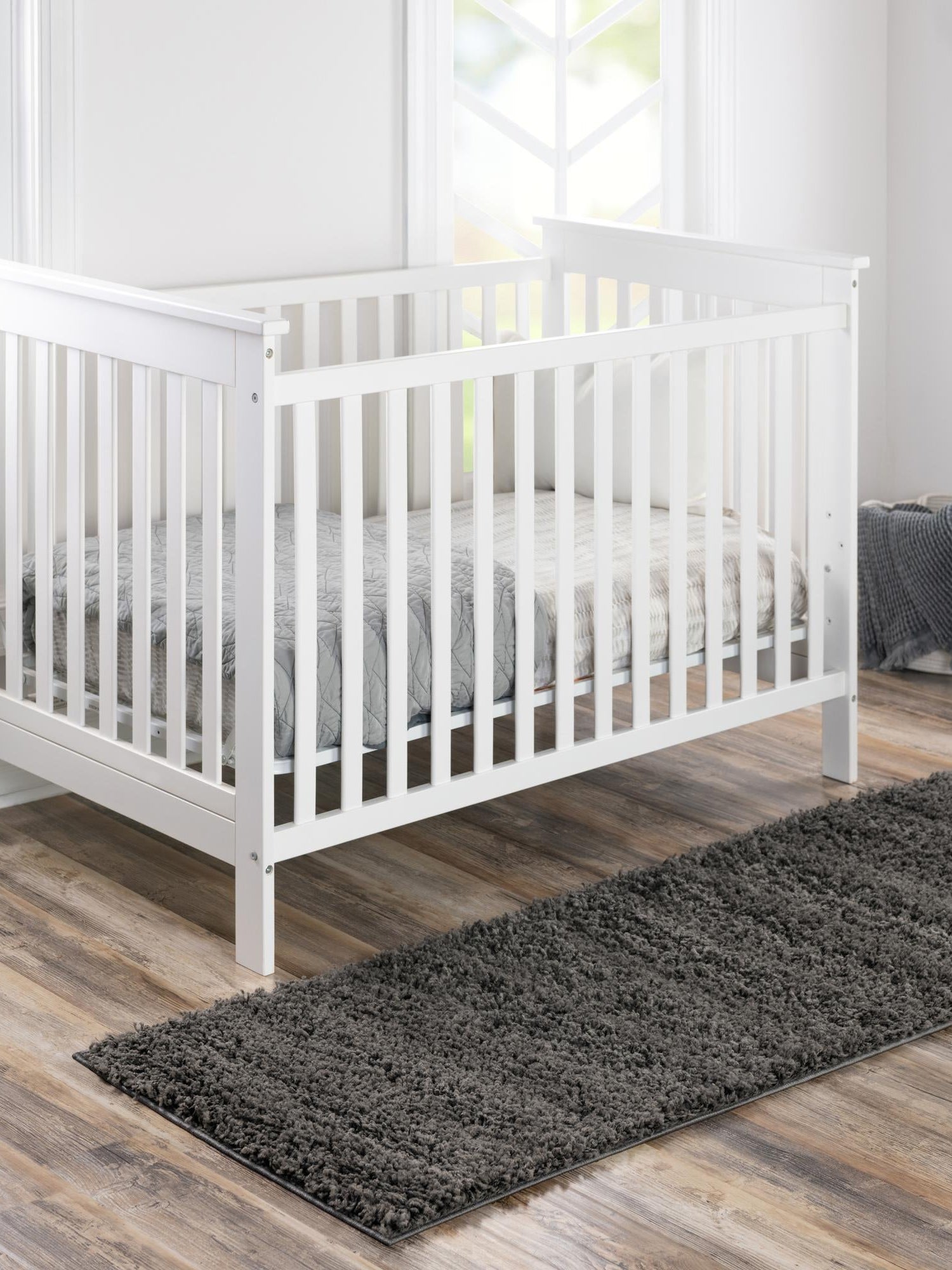 Graphite Gray 2' 7 x 19' 8 Solid Shag Runner Area Rug Thick Soft Touch Fluffy & Plush Shaggy Pile Durable Minimalist Carpet for Classic Interior Design for Sale at Rug Engine