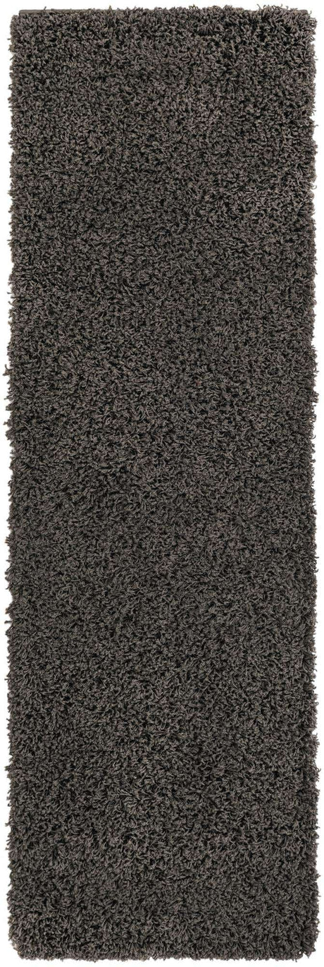 Graphite Gray 2' 1 x 6' 5 Solid Shag Runner Area Rug Thick Soft Touch Fluffy & Plush Shaggy Pile