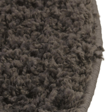 Graphite Gray 6' 1 x 6' 1 Solid Shag Round Area Rug Thick Soft Touch Fluffy & Plush Shaggy Pile Durable Minimalist Carpet for Classic Interior Design for Sale at Rug Engine