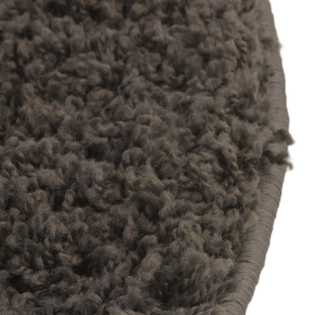 Graphite Gray 10' x 10' Solid Shag Round Area Rug Thick Soft Touch Fluffy & Plush Shaggy Pile