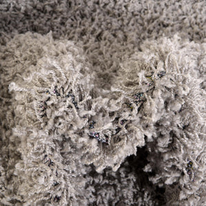 Cloud Gray 6' 1 x 6' 1 Solid Shag Round Area Rug Thick Soft Touch Fluffy & Plush Shaggy Pile