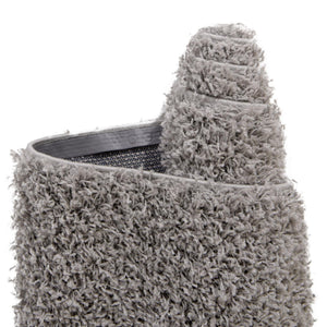Cloud Gray 4' 1 x 4' 1 Solid Shag Round Area Rug Thick Soft Touch Fluffy & Plush Shaggy Pile