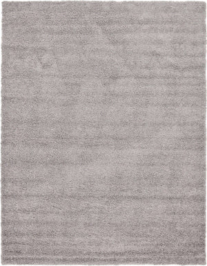 Cloud Gray 10' x 13' 1 Solid Shag Rectangle Area Rug Thick Soft Touch Fluffy & Plush Shaggy Pile