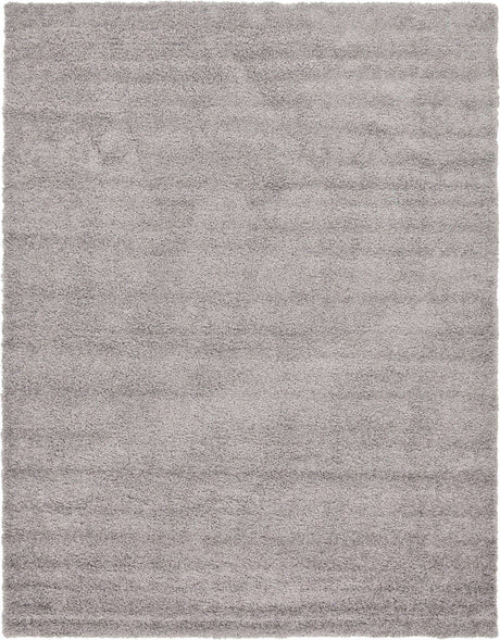Cloud Gray 10' x 13' 1 Solid Shag Rectangle Area Rug Thick Soft Touch Fluffy & Plush Shaggy Pile
