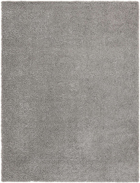 Cloud Gray 9' x 12' 2 Solid Shag Rectangle Rug