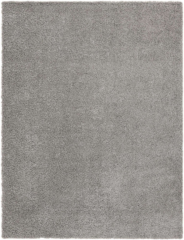 Cloud Gray 9' x 12' 2 Solid Shag Rectangle Rug