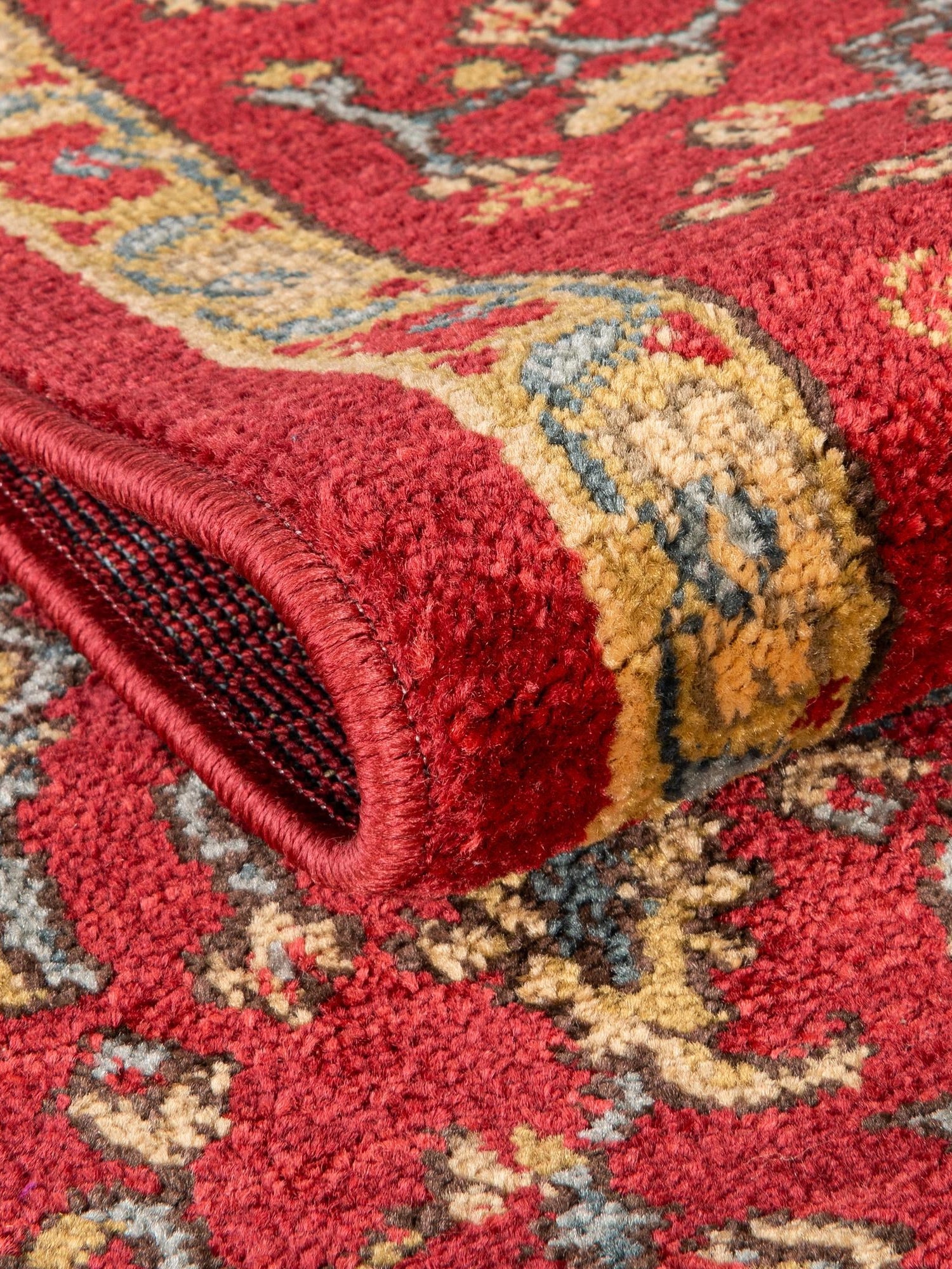 Red 2' 7 x 10' Sahand Runner Area Rug Affordable Easy Clean Traditional Design Durable Carpet for Home Interior Design Living Room Dining Office for Sale at Rug Engine