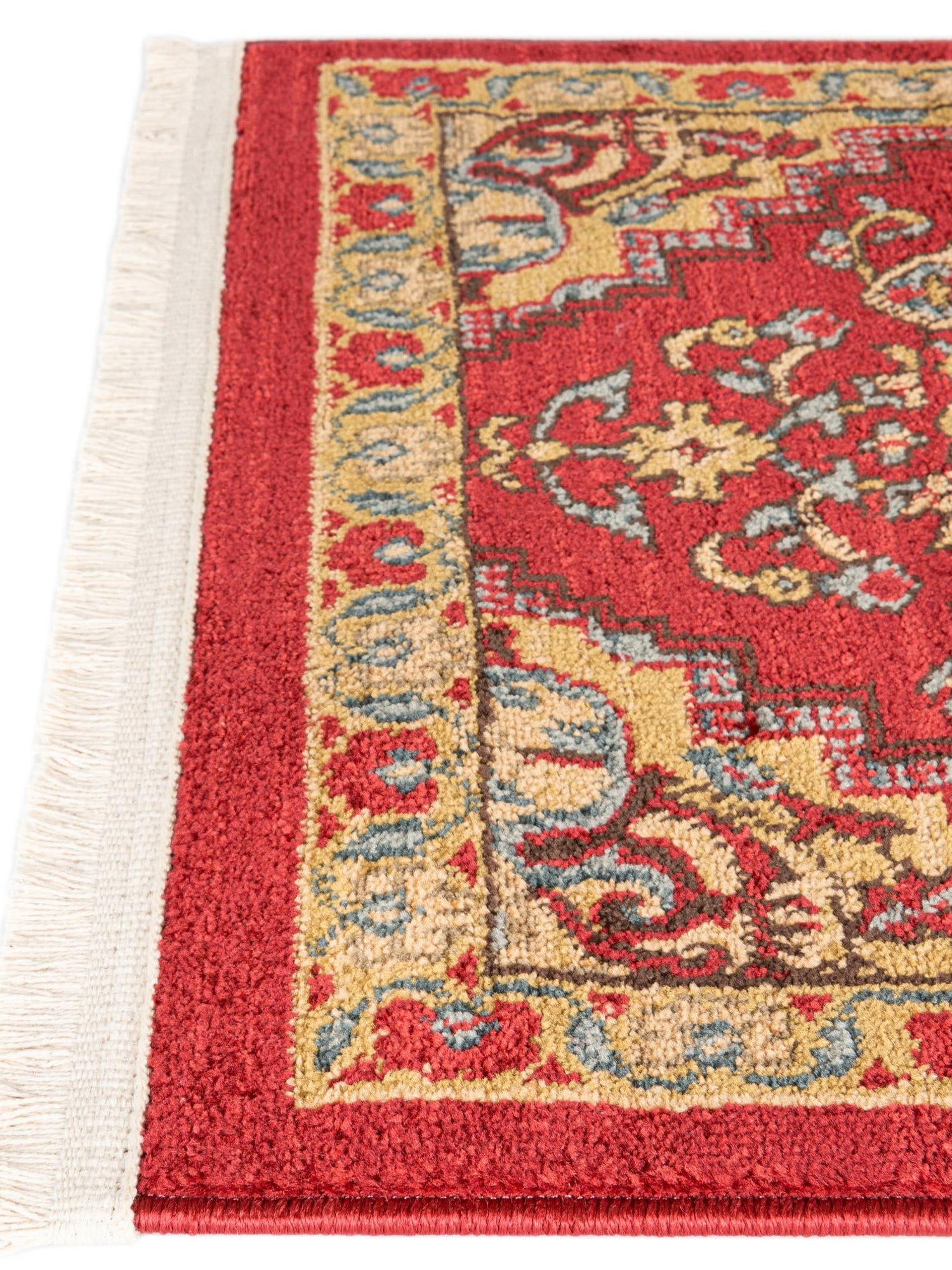 Red 2' 7 x 10' Sahand Runner Area Rug Affordable Easy Clean Traditional Design Durable Carpet for Home Interior Design Living Room Dining Office for Sale at Rug Engine