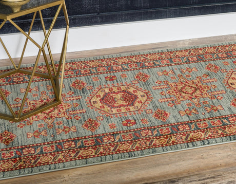 Light Blue 2' 7 x 13' 1 Sahand Runner Area Rug Affordable Easy Clean Traditional Design Durable Carpet for Home Interior Design Living Room Dining Office for Sale at Rug Engine