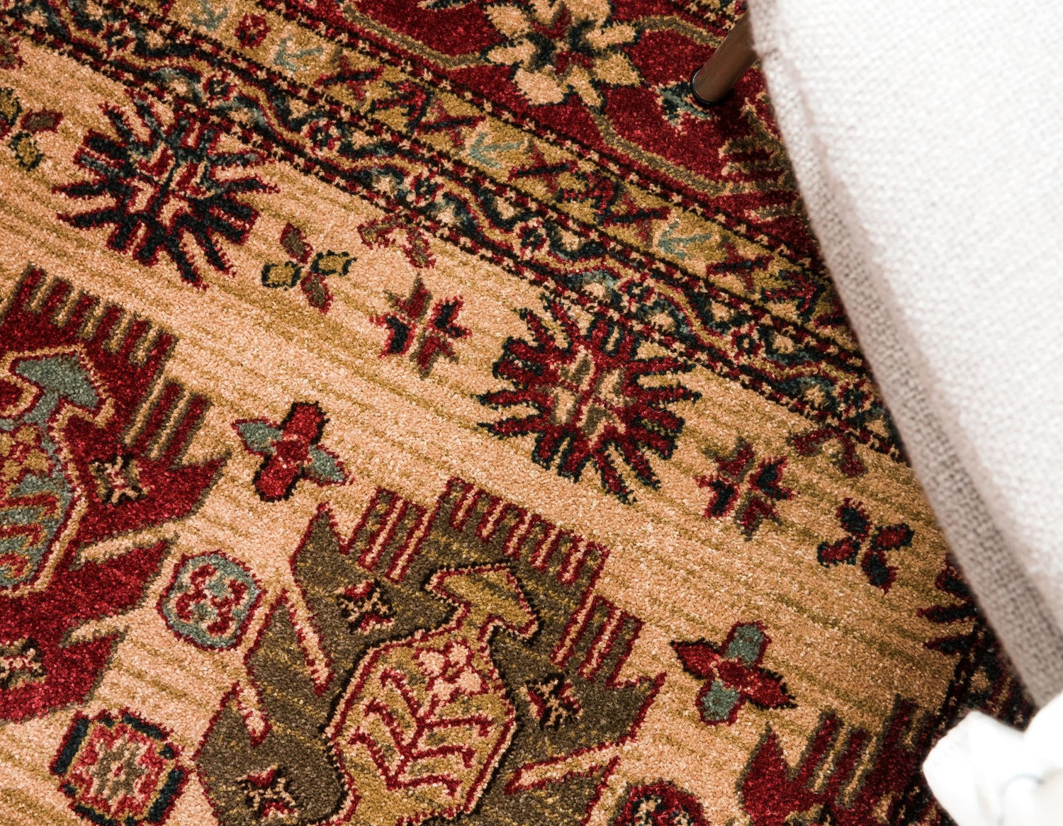Beige 2' x 6' 1 Sahand Runner Area Rug Affordable Easy Clean Traditional Design Durable Carpet for Home Interior Design Living Room Dining Office for Sale at Rug Engine