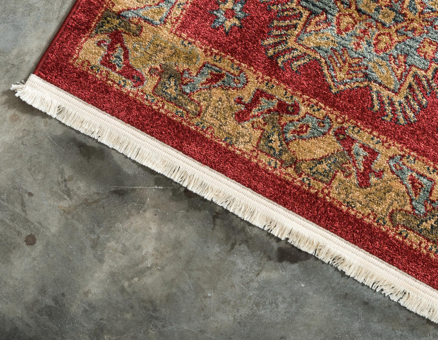 Red 2' 7 x 10' Sahand Runner Area Rug Affordable Easy Clean Traditional Design Durable Carpet for Home Interior Design Living Room Dining Office for Sale at Rug Engine