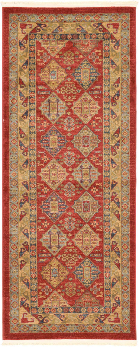 Red 2' 7 x 7' 1 Sahand Runner Area Rug Affordable Easy Clean Traditional Design Durable Carpet for Home Interior Design Living Room Dining Office for Sale at Rug Engine