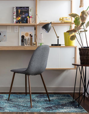 Blue 2' x 8' Jardin Runner Area Rug 100% Polypropylene With Cotton Backing Colorful & Vivid Modern Carpet for Home Decor for Sale at Rug Engine