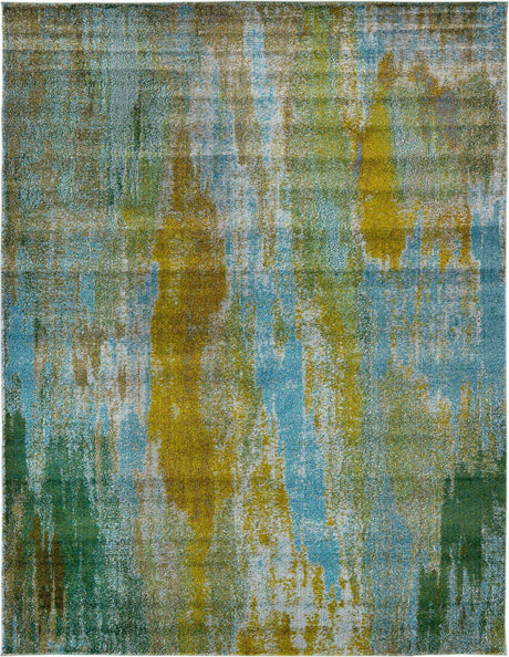 Turquoise 9' x 12' 2 Jardin Rectangle Area Rug 100% Polypropylene With Cotton Backing Colorful & Vivid Modern Carpet for Home Decor for Sale at Rug Engine