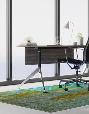 Turquoise 2' 2 x 3' 1 Jardin Rectangle Area Rug 100% Polypropylene With Cotton Backing Colorful & Vivid Modern Carpet for Home Decor for Sale at Rug Engine