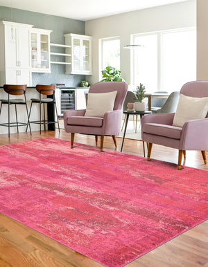 Pink 5' 1 x 8' Jardin Rectangle Area Rug 100% Polypropylene With Cotton Backing Colorful & Vivid Modern Carpet for Home Decor for Sale at Rug Engine