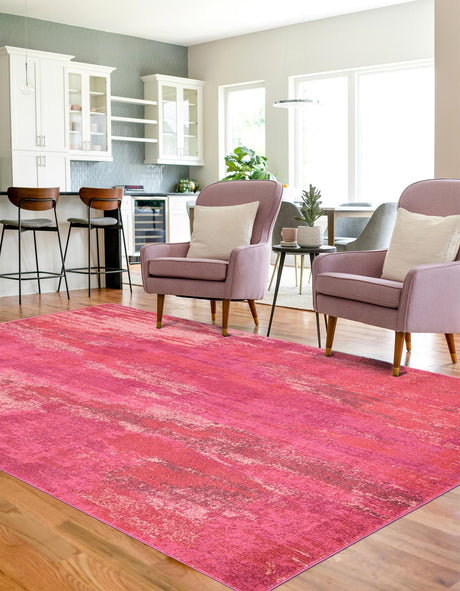 Pink 3' 3 x 5' 3 Jardin Rectangle Area Rug 100% Polypropylene With Cotton Backing Colorful & Vivid Modern Carpet for Home Decor for Sale at Rug Engine