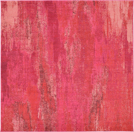 Pink 8' x 8' Jardin Square Area Rug 100% Polypropylene With Cotton Backing Colorful & Vivid Modern Carpet for Home Decor for Sale at Rug Engine