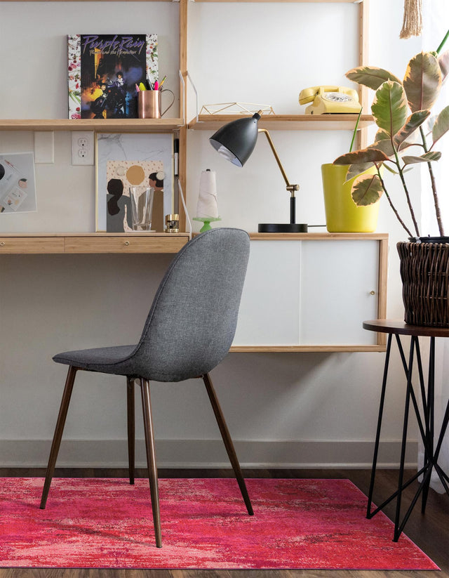 Pink 2' 7 x 10' Jardin Runner Area Rug 100% Polypropylene With Cotton Backing Colorful & Vivid Modern Carpet for Home Decor for Sale at Rug Engine