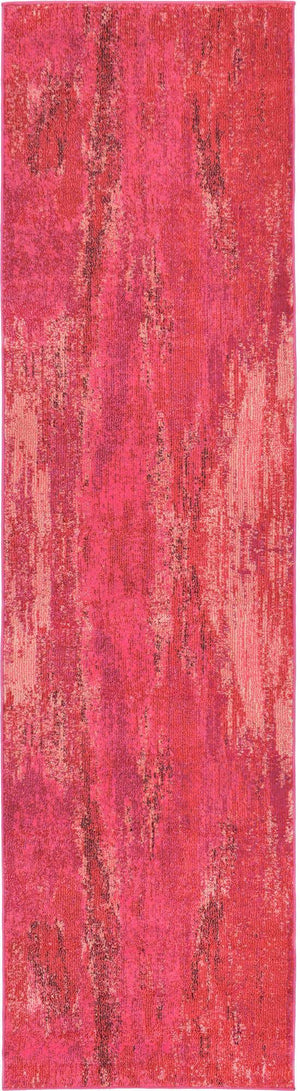 Pink 2' 7 x 10' Jardin Runner Area Rug 100% Polypropylene With Cotton Backing Colorful & Vivid Modern Carpet for Home Decor for Sale at Rug Engine