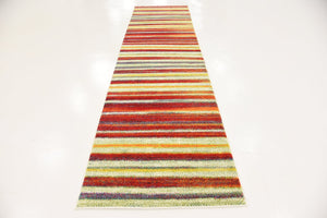 Multicolor 2' 7 x 10' Lyon Runner Area Rug Vivid Colorful Abstract Modern 100% Polypropylene Carpet for Living Room, Dining, Office for Sale at Rug Engine