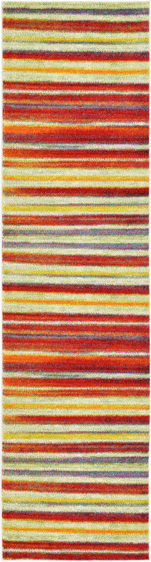 Multicolor 2' 7 x 10' Lyon Runner Area Rug Vivid Colorful Abstract Modern 100% Polypropylene Carpet for Living Room, Dining, Office for Sale at Rug Engine