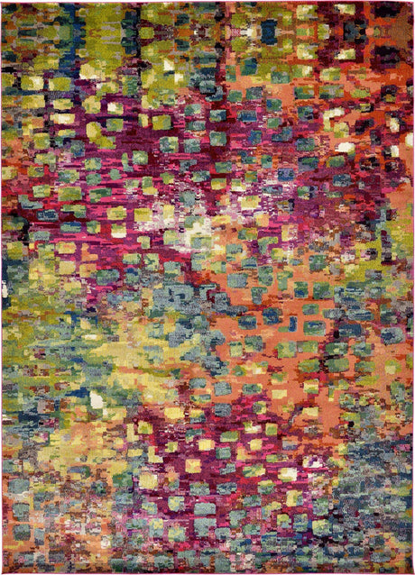 Multicolor 10' x 14' 1 Jardin Rectangle Area Rug 100% Polypropylene With Cotton Backing Colorful & Vivid Modern Carpet for Home Decor for Sale at Rug Engine