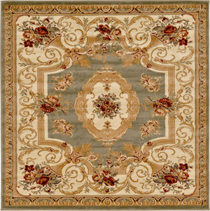 Green 6' 1 x 6' 1 Versailles Square Area Rug