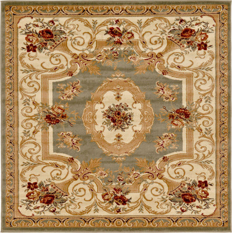 Green 6' 1 x 6' 1 Versailles Square Area Rug