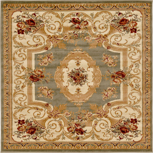Green 6' 1 x 6' 1 Versailles Square Area Rug