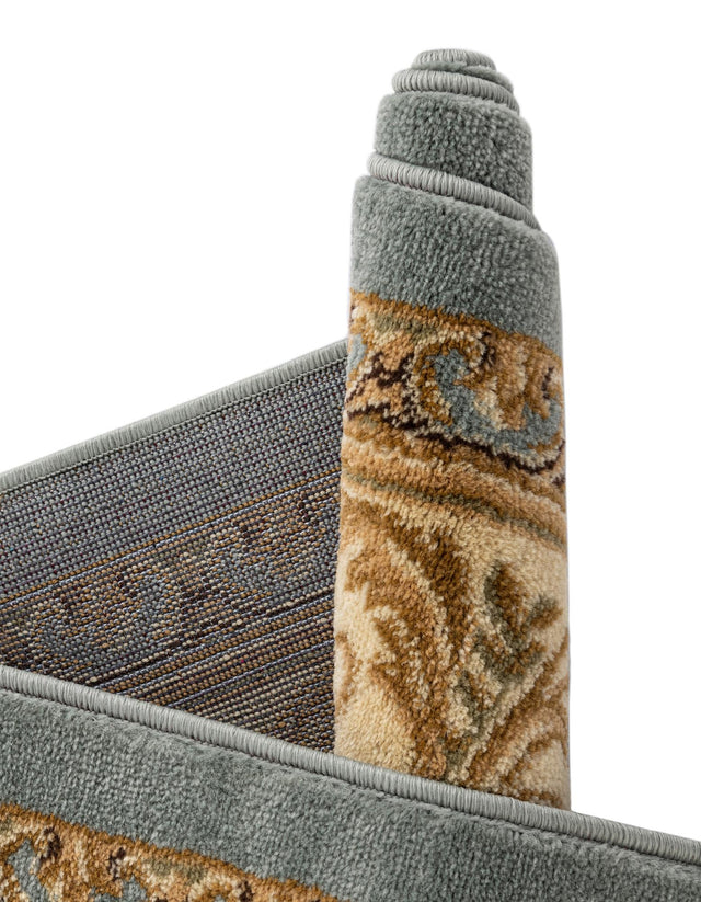 Light Blue 7' 1 x 7' 1 Versailles Square Area Rug