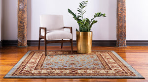 Light Blue 4' 1 x 4' 1 Voyage Square Area Rug