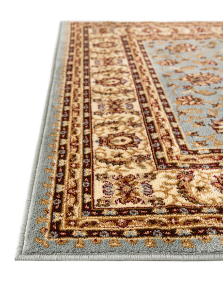 Light Blue 7' 10 x 7' 10 Voyage Square Area Rug Persian Inspired Classic Traditional Design Durable Carpet Mat for Home Interior Design for Sale at Rug Engine