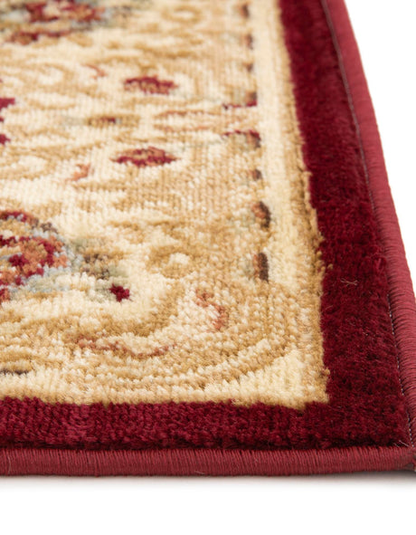 Red 6' 1 x 6' 1 Versailles Square Area Rug Classic Traditional Motif Indoor Carpet for Hallways, Dining Rooms, Bedrooms, Living Room, Office for Sale at Rug Engine