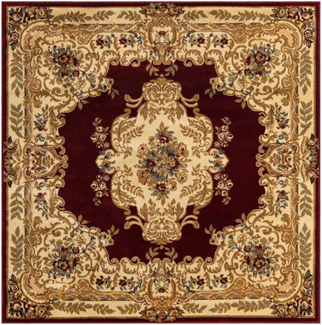 Red 6' 1 x 6' 1 Versailles Square Area Rug