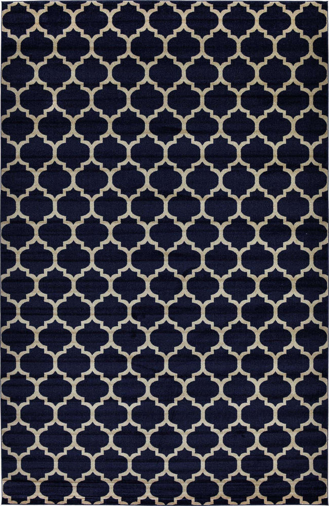 Dark Blue 10' 6 x 16' 5 Trellis Rectangle Area Rug
