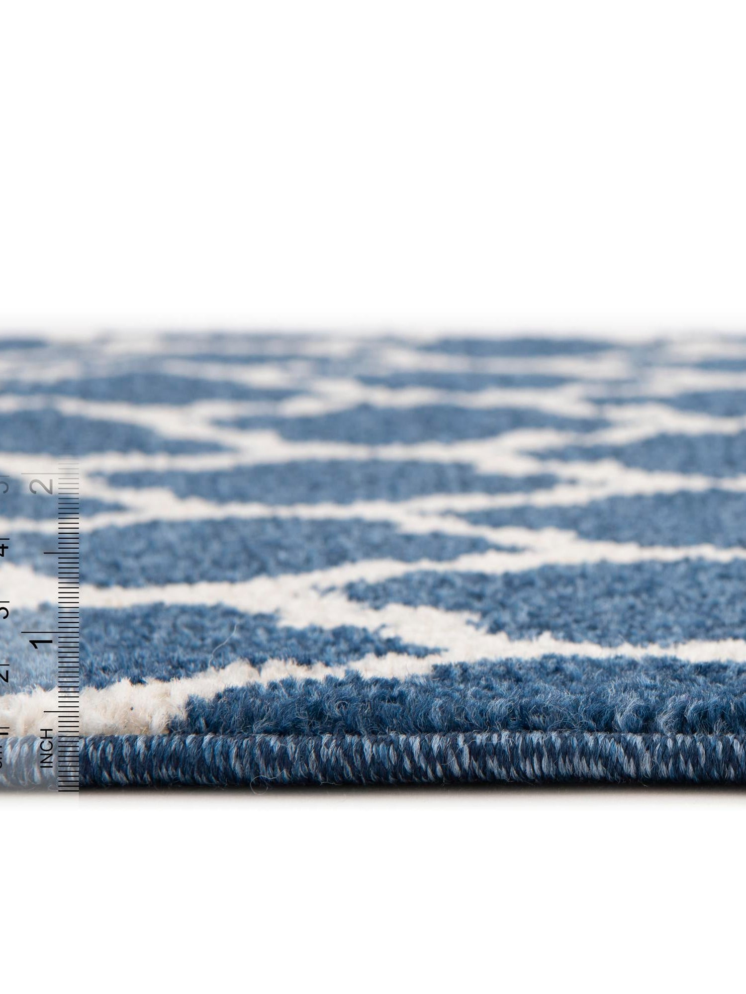 Dark Blue 6' 1 x 6' 1 Trellis Square Area Rug