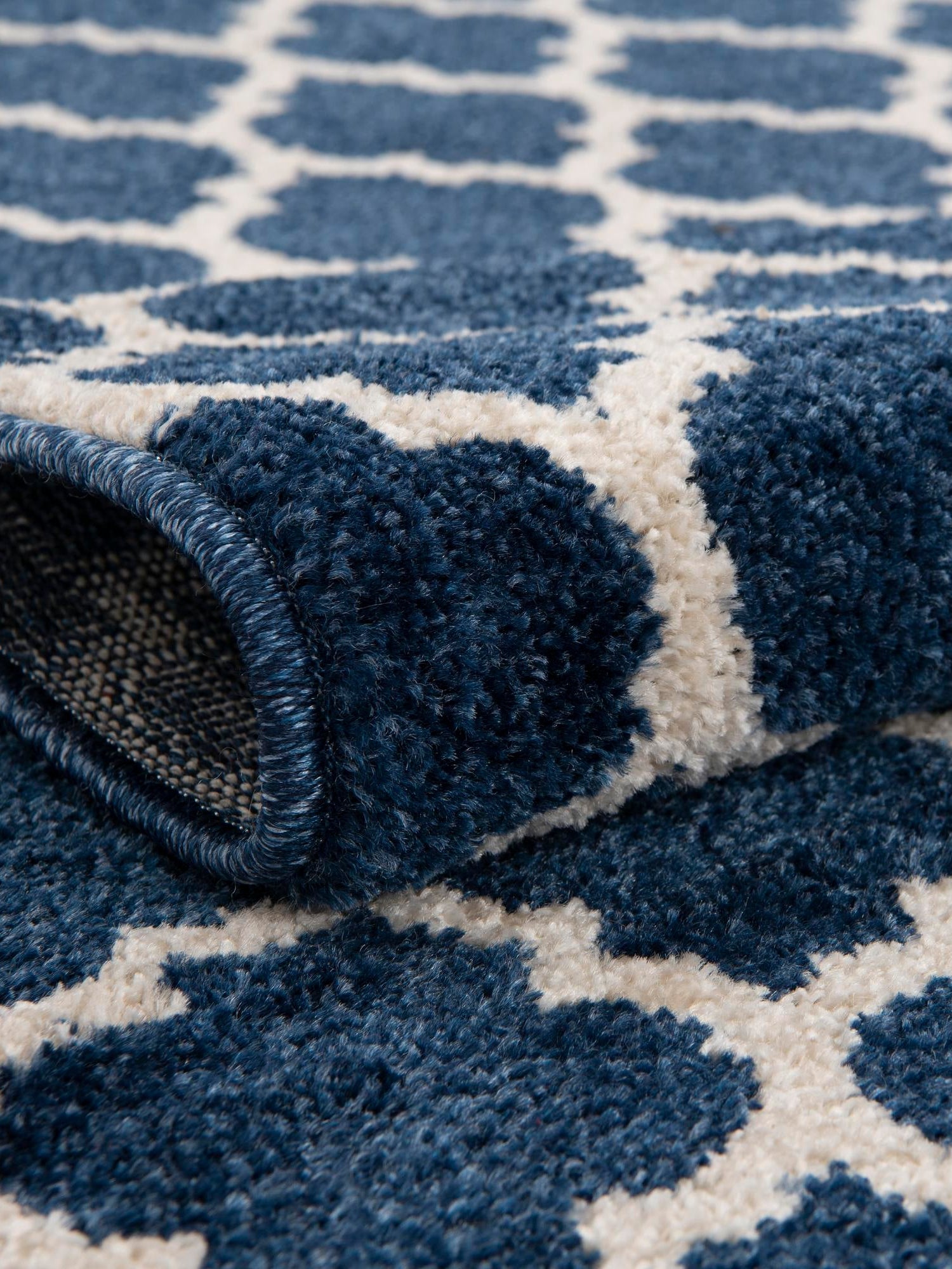 Dark Blue 10' x 10' Trellis Square Area Rug