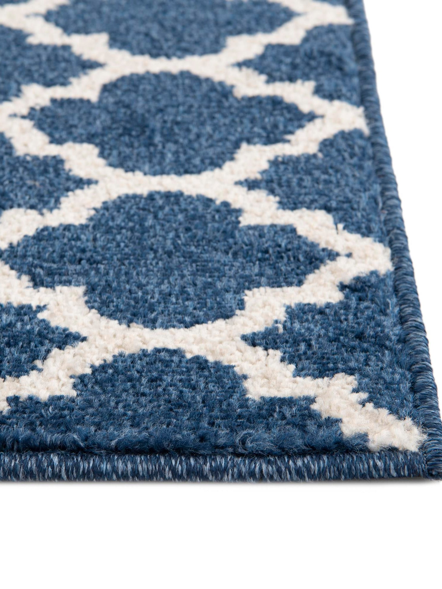 Dark Blue 6' 1 x 6' 1 Trellis Square Area Rug