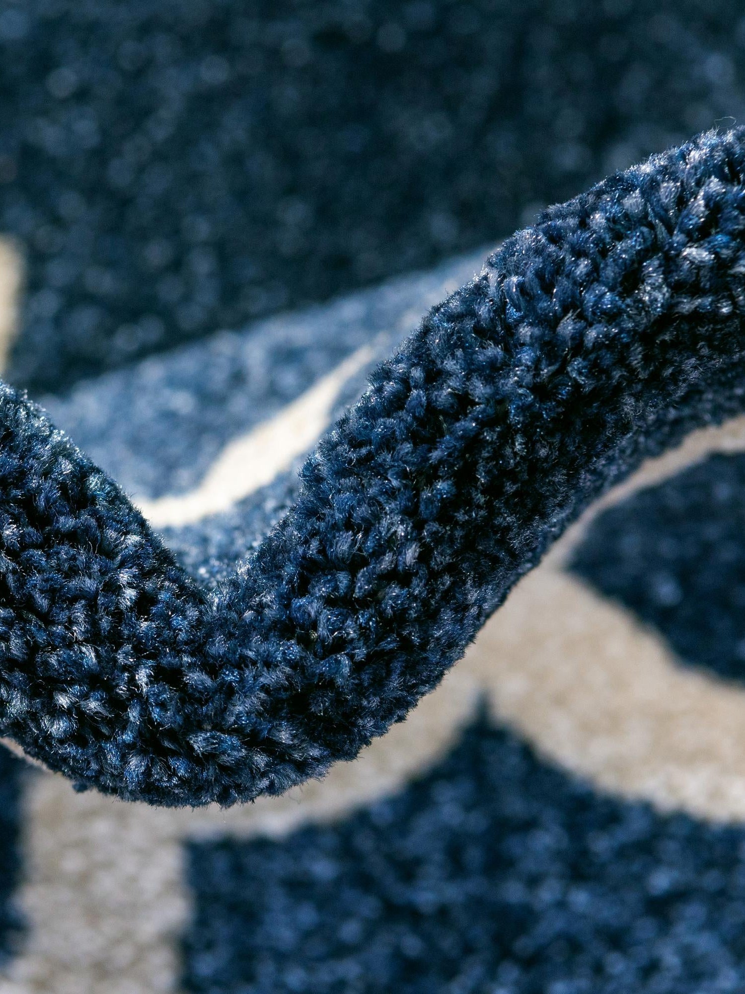 Dark Blue 6' 1 x 6' 1 Trellis Square Area Rug