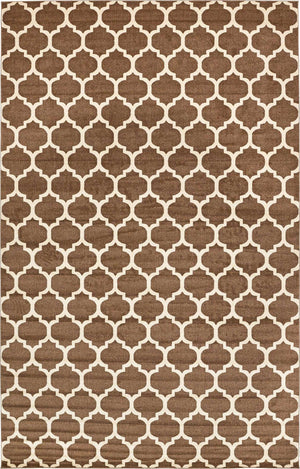 Brown 10' 6 x 16' 5 Trellis Rectangle Area Rug