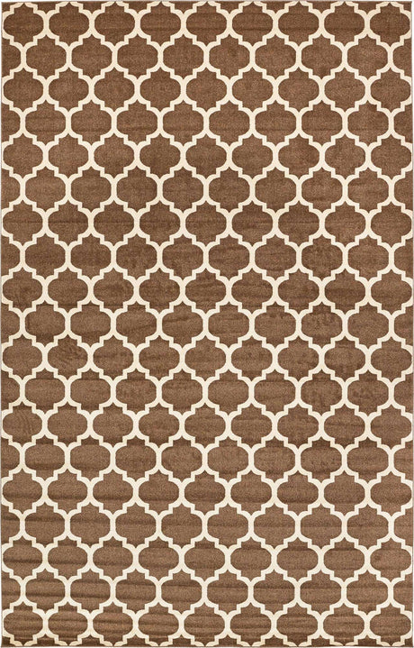 Brown 10' 6 x 16' 5 Trellis Rectangle Area Rug