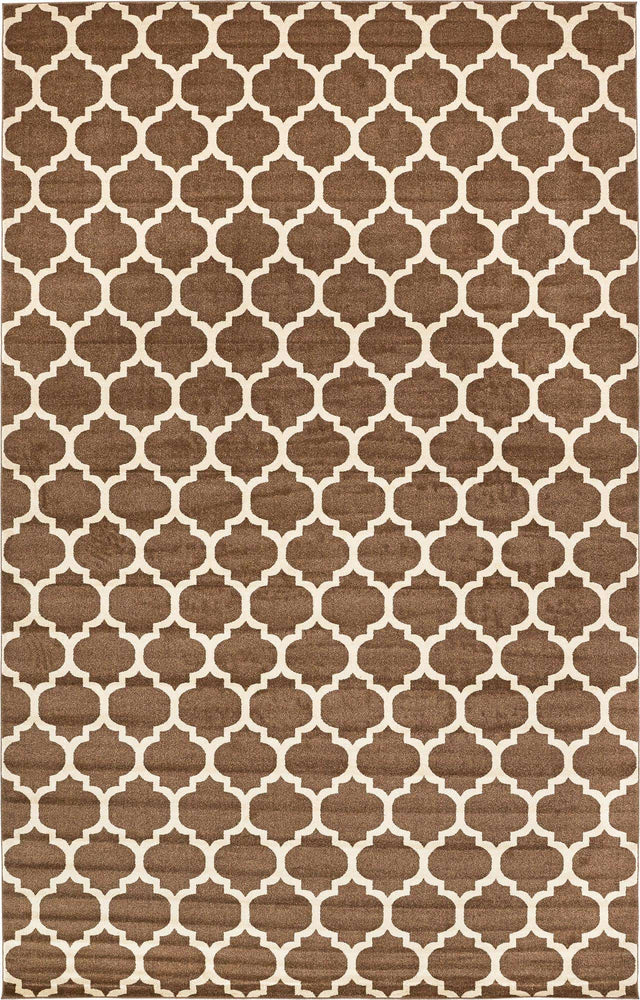 Brown 10' 6 x 16' 5 Trellis Rectangle Area Rug